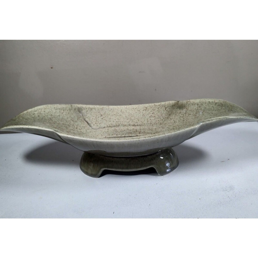 Red Wing pottery Green Fleck Zepher Console Bowl By Belle Kogan